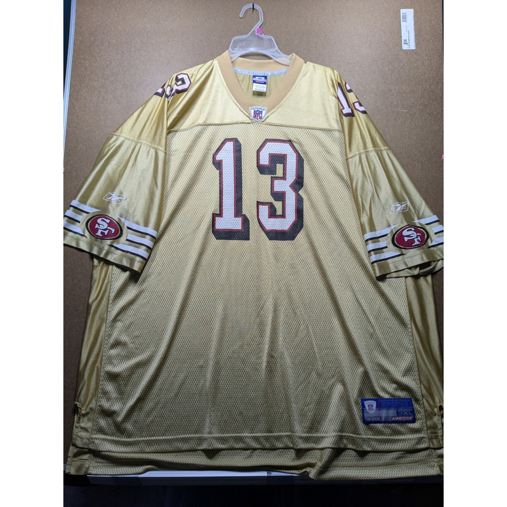 Reebok NFL San Francisco 49ers Tim Rattay 13 Gold Jersey Mens 3XL